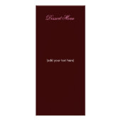 311 Roze bladerblauw-chocolade met bruin Damascus- Reclamekaart (Achterkant)