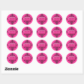 311-Roze Blast #2 Hete Roze Damast Stickers (Vel)