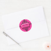 311-Roze Blast #2 Hete Roze Damast Stickers (Envelop)