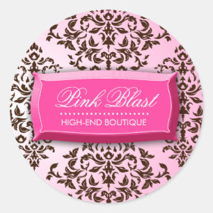 311-Roze Blast Chocolade Bruine Damast Stickers