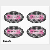 311 Roze Bliss Gouden Tuft Ovale Sticker (Vel)