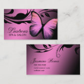 311 Roze buisvrij Butterfly Pout Visitekaartje (Voorkant / Achterkant)