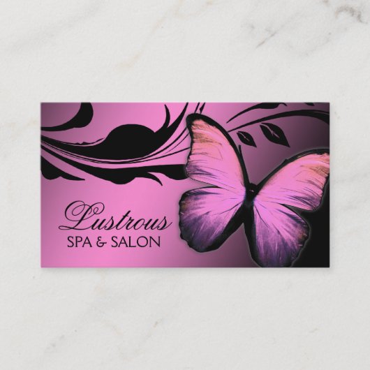 311 Roze buisvrij Butterfly Pout Visitekaartje (Voorkant)