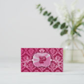 311-roze decadence | Roze rouge Visitekaartje (Staand voorkant)