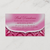 311-roze decadence | Roze rouge Visitekaartje (Achterkant)