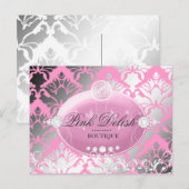 311 Roze Delish Damask Shimmer | Roze Briefkaart (Voorkant / Achterkant)