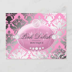 311 Roze Delish Damask Shimmer Roze Briefkaart