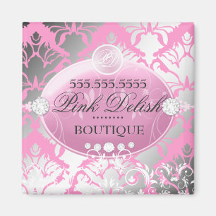 311-roze delish Damask Shimmer Roze Magneet
