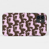 311 Roze en bruine paardenafdrukken Case-Mate iPhone Case (Achterkant (horizontaal))