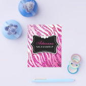 311 Roze Glitter Zebra Flyer (Enkel)