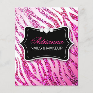 311 Roze Glitter Zebra Flyer