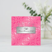 311-roze godin | Luscious Pink Sweet 16 Kaart (Staand voorkant)