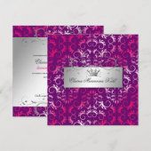 311-roze godin | Paars zoet 16 Kaart (Voorkant / Achterkant)