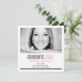 311 Roze & Houtskool Afstudeeraankondiging Aankondiging (Staand voorkant)