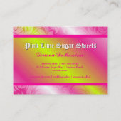 311-roze Limoen-suikermonogram Visitekaartje (Achterkant)