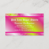 311-roze Limoen-suikermonogram Visitekaartje (Achterkant)