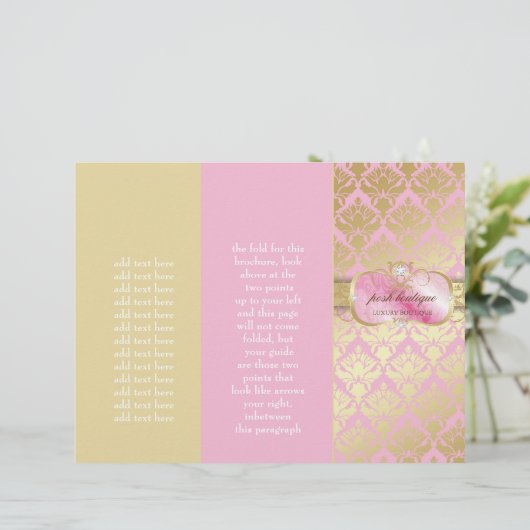 311 Roze roze roze goudvraag (Staand voorkant)