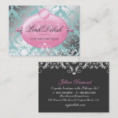 311 Roze Schrapping Versie 2 Blauwgroen 3.5 x 2.5 Visitekaartje (Voorkant / Achterkant)