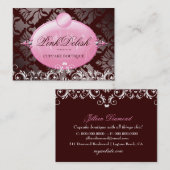 311 Roze Schrapping Versie 2 Chocolade 3.5 x 2.5 Visitekaartje (Voorkant / Achterkant)