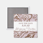 311- ROZE STIP BEWAAR DE DATUM MAGNEET (Voorkant / Achterkant)