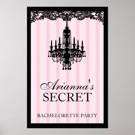 311 Roze stripper Boutique Bridal Poster (Voorkant)