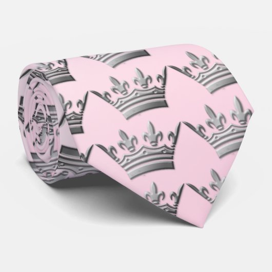 311-Roze Stropdas Tiara (Opgerold)