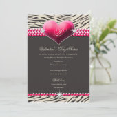 311-roze Valentijnsdag van het hart Kaart (Staand voorkant)