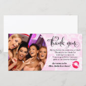 311 Roze Witte Kant Bachelorette Party Bedankt (Voorkant / Achterkant)