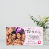 311 Roze Witte Kant Bachelorette Party Bedankt (Staand voorkant)