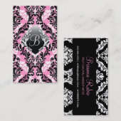 311 Roze wolk Nine Damask Visitekaartje (Voorkant / Achterkant)
