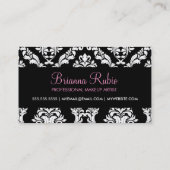 311 Roze wolk Nine Damask Visitekaartje (Achterkant)