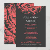 311 Ruffled Peony Coral Melon Menu (Voorkant / Achterkant)