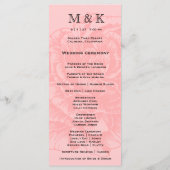 311 Ruffled Peony Coral Melon & Zwart Programmakaart (Achterkant)