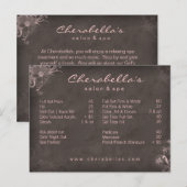 311 Salon Spa Floral Briefkaart Brochure Roze (Voorkant / Achterkant)