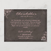311 Salon Spa Floral Briefkaart Brochure Roze (Achterkant)