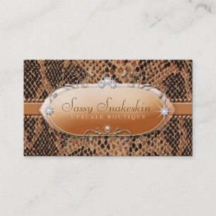 311 Sassy Snakeskin Bling Visitekaartje