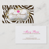 311 Sassy Sweets Zebra Visitekaartje (Voorkant / Achterkant)