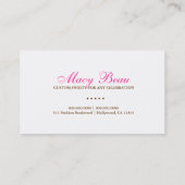 311 Sassy Sweets Zebra Visitekaartje (Achterkant)