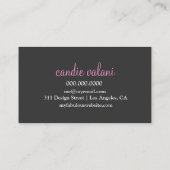 311 Schijnroze pokkenkoeken Visitekaartje (Achterkant)