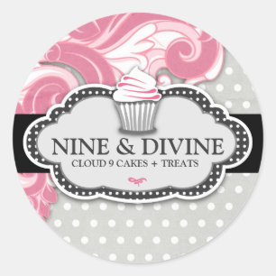 311 Schijnroze roze biefstuk pocakes Ronde Sticker