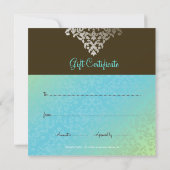 311 Schitterende Damask Turquoise & Lime (Achterkant)