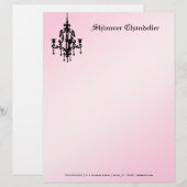 311-Shimmer Chandelier Pink 2 Briefhoofd (Voorkant / Achterkant)