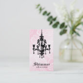 311-Shimmer Chandelier Pink Visitekaartje (Staand voorkant)