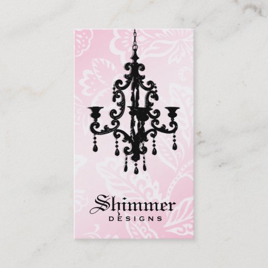 311-Shimmer Chandelier Pink Visitekaartje (Voorkant)