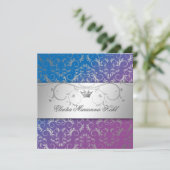 311-Silver Divine Blue Bliss Sweet 16 Kaart (Staand voorkant)