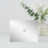 311-Silver Divine Charcoal Gray RSVP-kaart RSVP Kaartje (Staand voorkant)