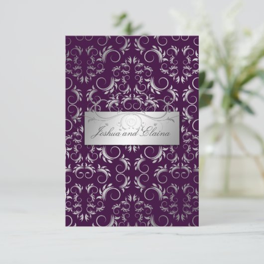 311 Silver Divine | Eggplant Kaart (Staand voorkant)