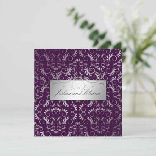 311 Silver Divine | Eggplant Kaart (Staand voorkant)