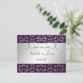 311 Silver Divine Eggplant Save the Date (Staand voorkant)