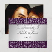 311 Silver Divine Eggplant Save the Date (Voorkant / Achterkant)